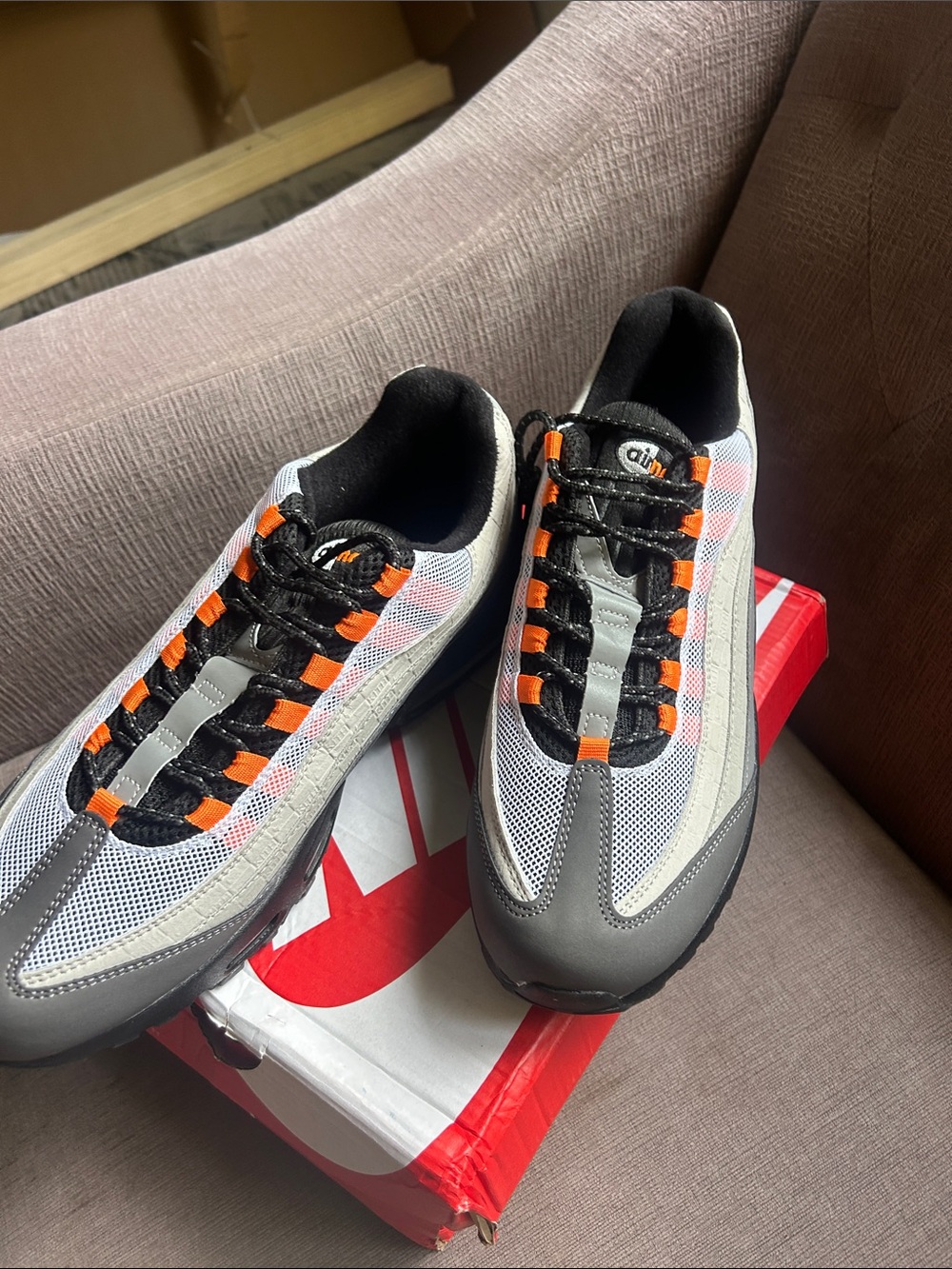 Nike Men’s Air max 95 in Gray, Black and Orange